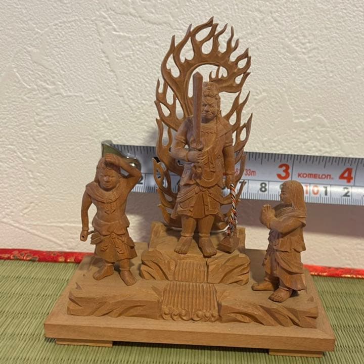 老山白檀 不動三尊 本尊身丈2寸