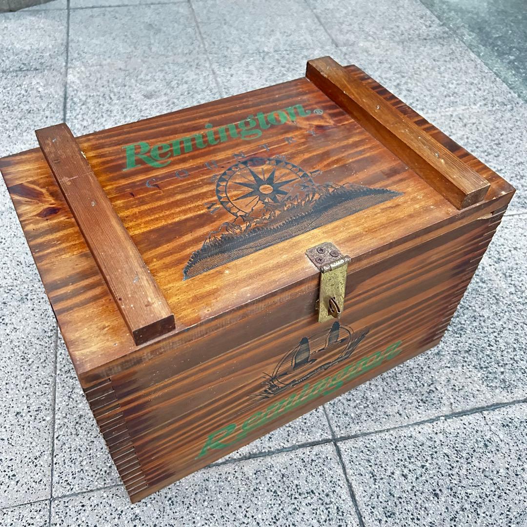a*o様 Remington 木箱 アンティーク調 12GA 弾薬ケース インテ