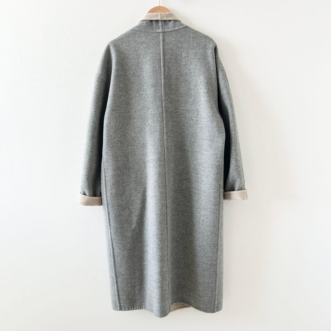 美品✨マーロ　ロングコート　ダブルフェイスコート　グレー　42