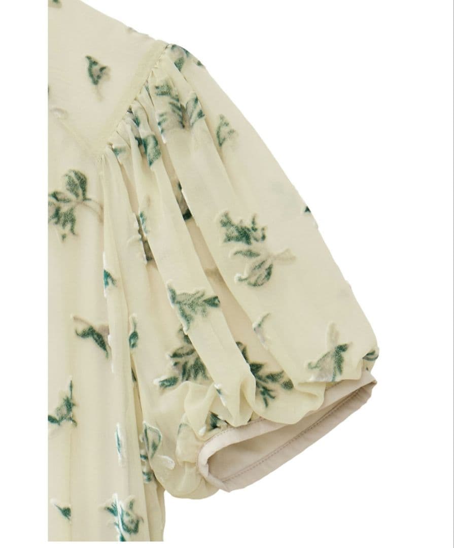 clane　FLOWER OPAL PUFF ONEPIECE