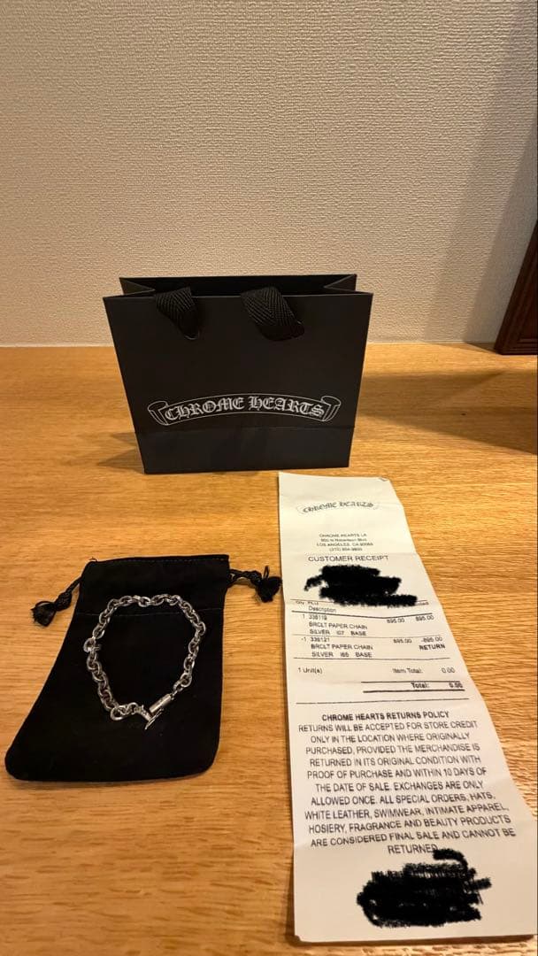 【F30】Chrome Hearts ペーパーチェーンブレスレット