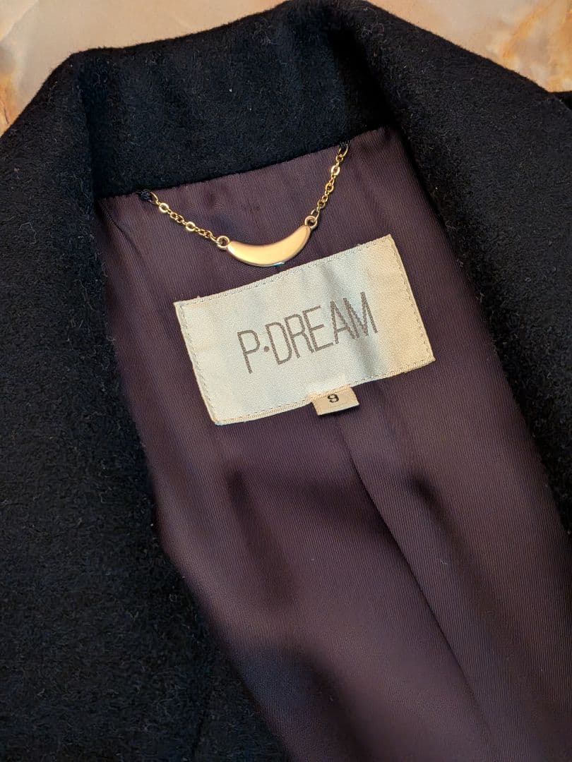 漆黒の華　最高級ピュアカシミアチェスターコート他2点　ブラック　百貨店購入