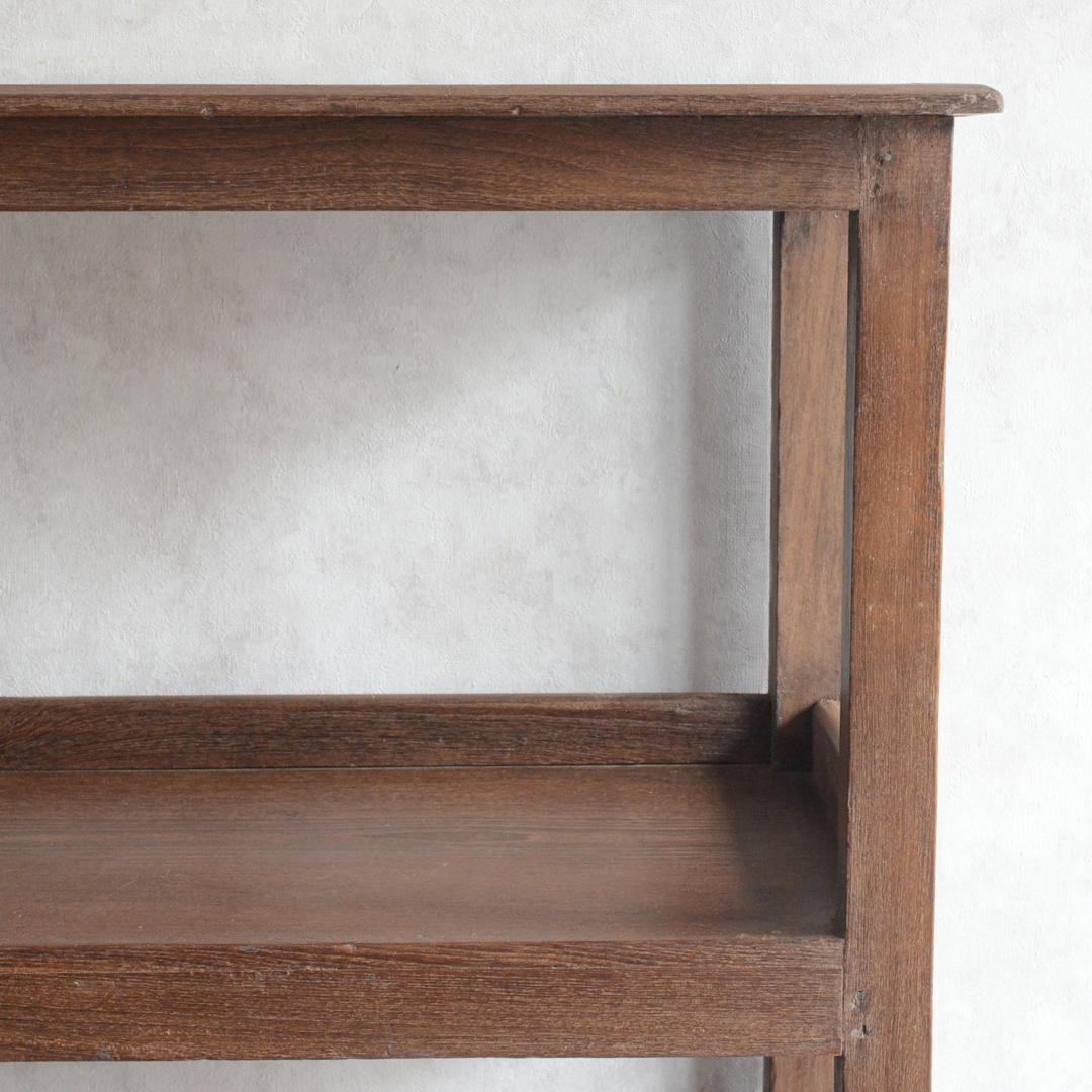 アジアンヴィンテージ 無垢 チーク オープンシェルフ インド 飾り棚 プランター