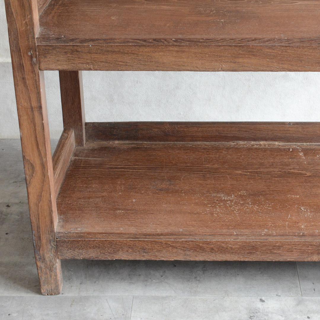 アジアンヴィンテージ 無垢 チーク オープンシェルフ インド 飾り棚 プランター