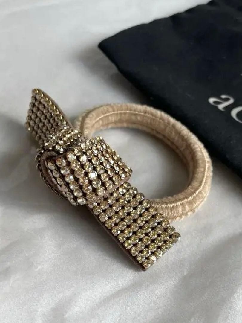 acca アッカ ブリジット ドレスポニー　ヘアゴム ロングセラーゴールド