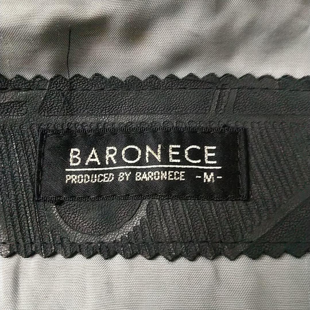 一点モノ☆柔かめ シープスキン 本革 リアルレザー 総柄 レザージャケット M