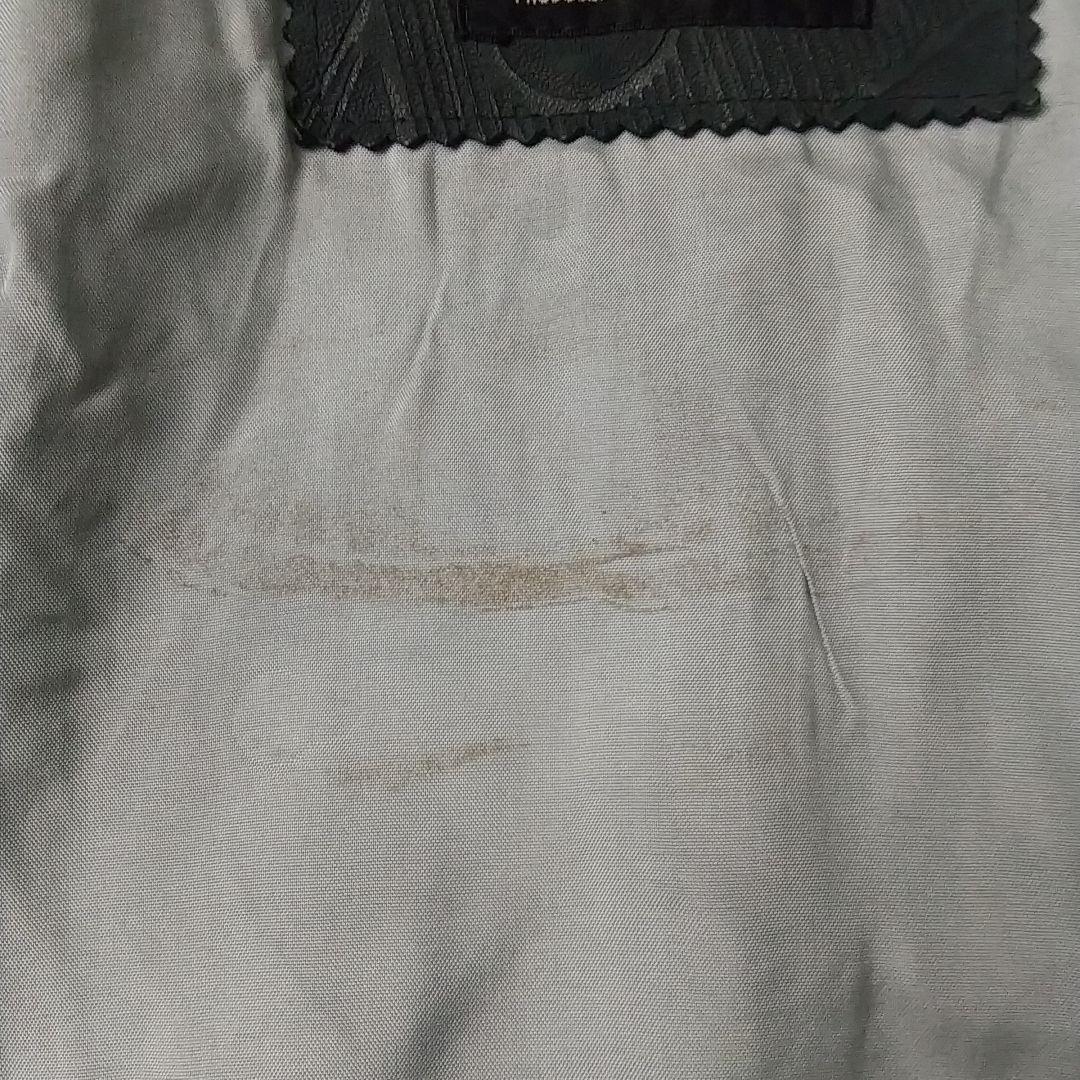 一点モノ☆柔かめ シープスキン 本革 リアルレザー 総柄 レザージャケット M