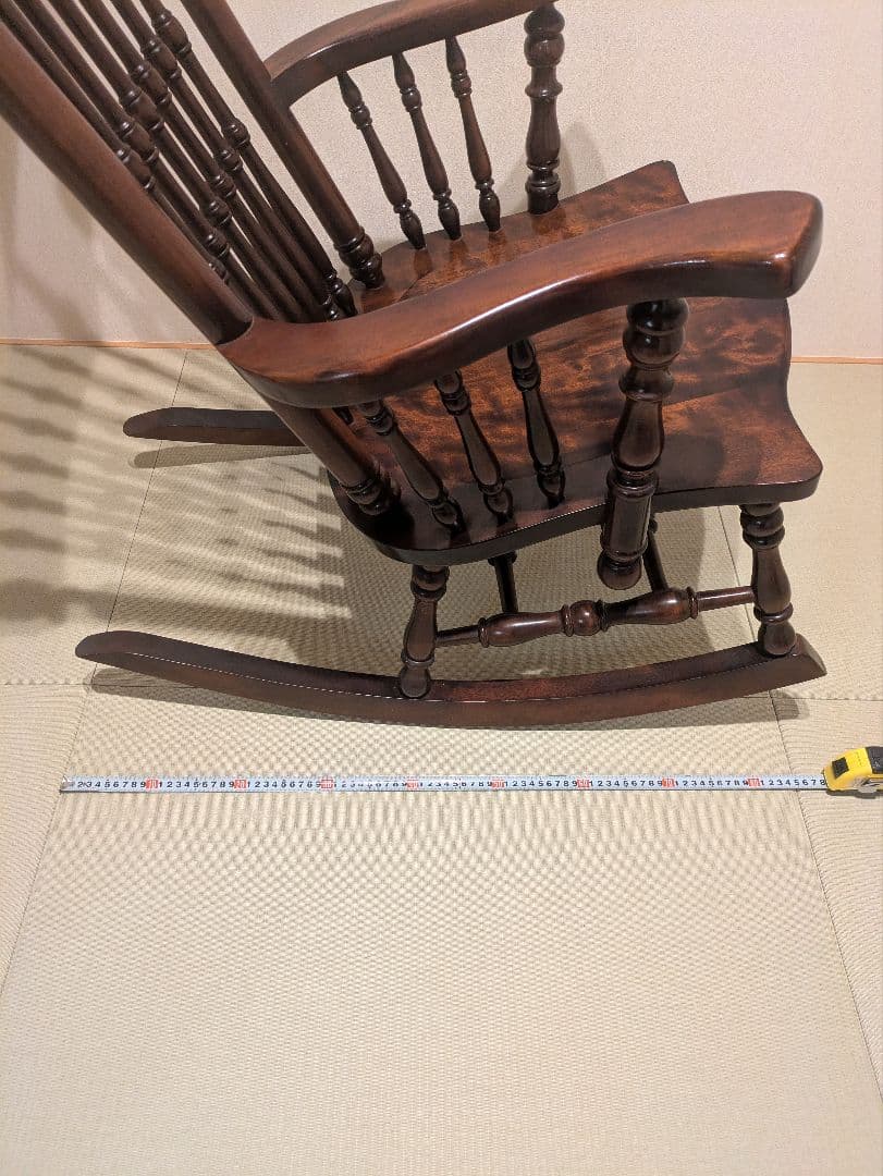 【松本民芸家具】 ロッキングチェア ミズメ桜 揺り椅子 304F型 刻印無」