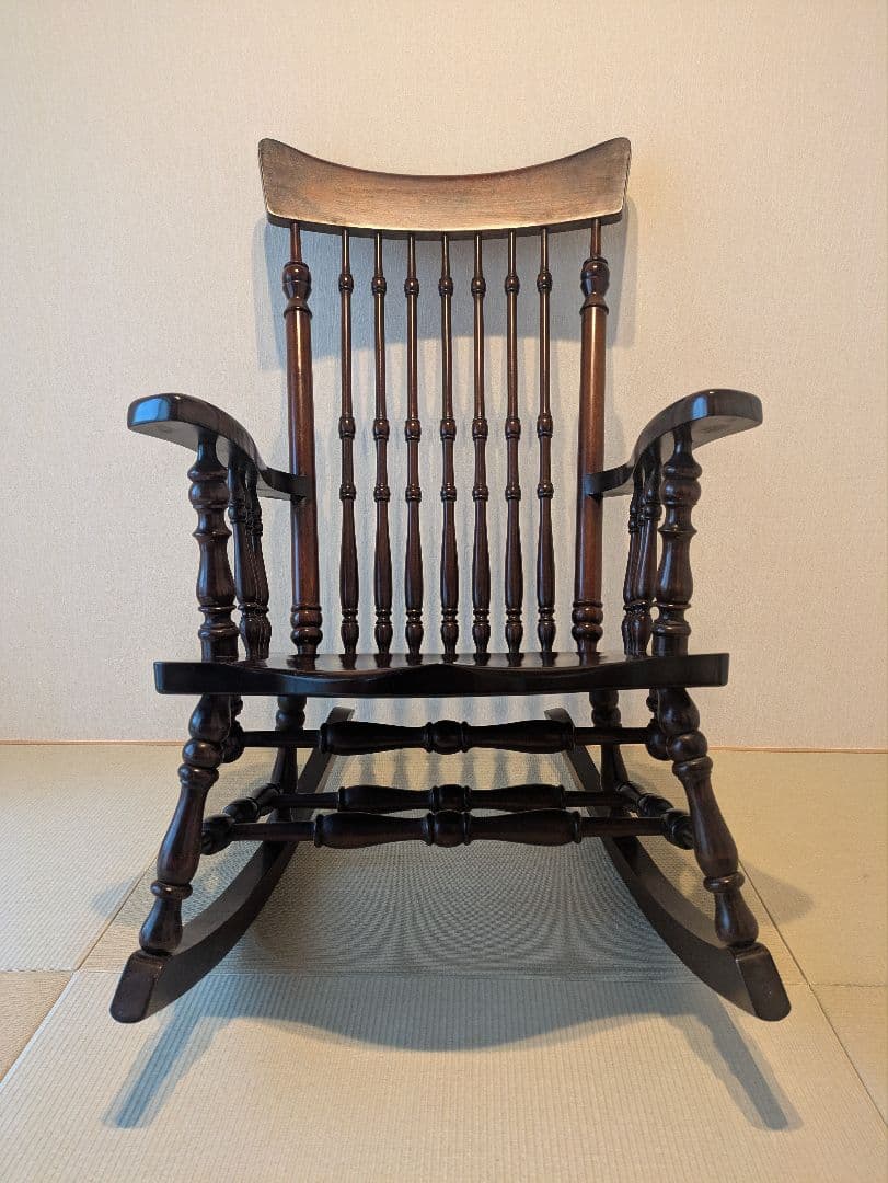 【松本民芸家具】 ロッキングチェア ミズメ桜 揺り椅子 304F型 刻印無」