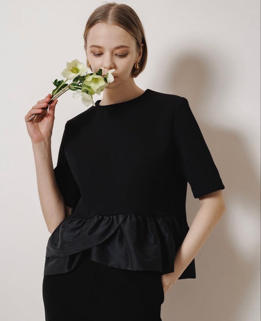 heve／PEONY PEPLUM BLOUSE