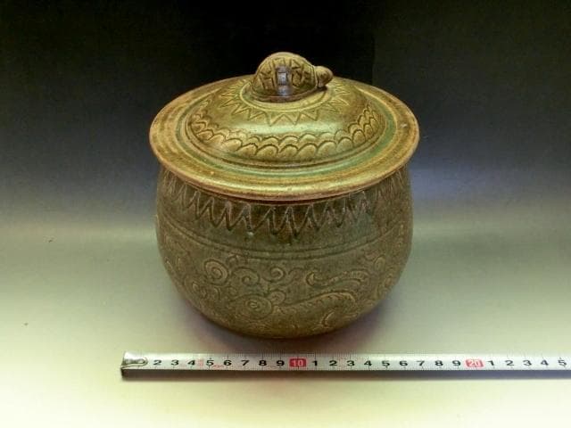蓋物■唐物亀乗り珍獣唐草鉄釉蓋鉢 菓子器 古玩 中国 古美術 時代物 骨董品■