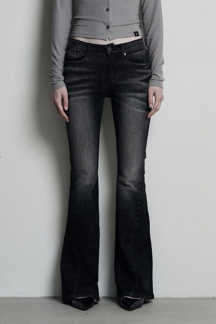 パンツ SYNERJYN CAT WASHING DENIM PANTS BLACK L