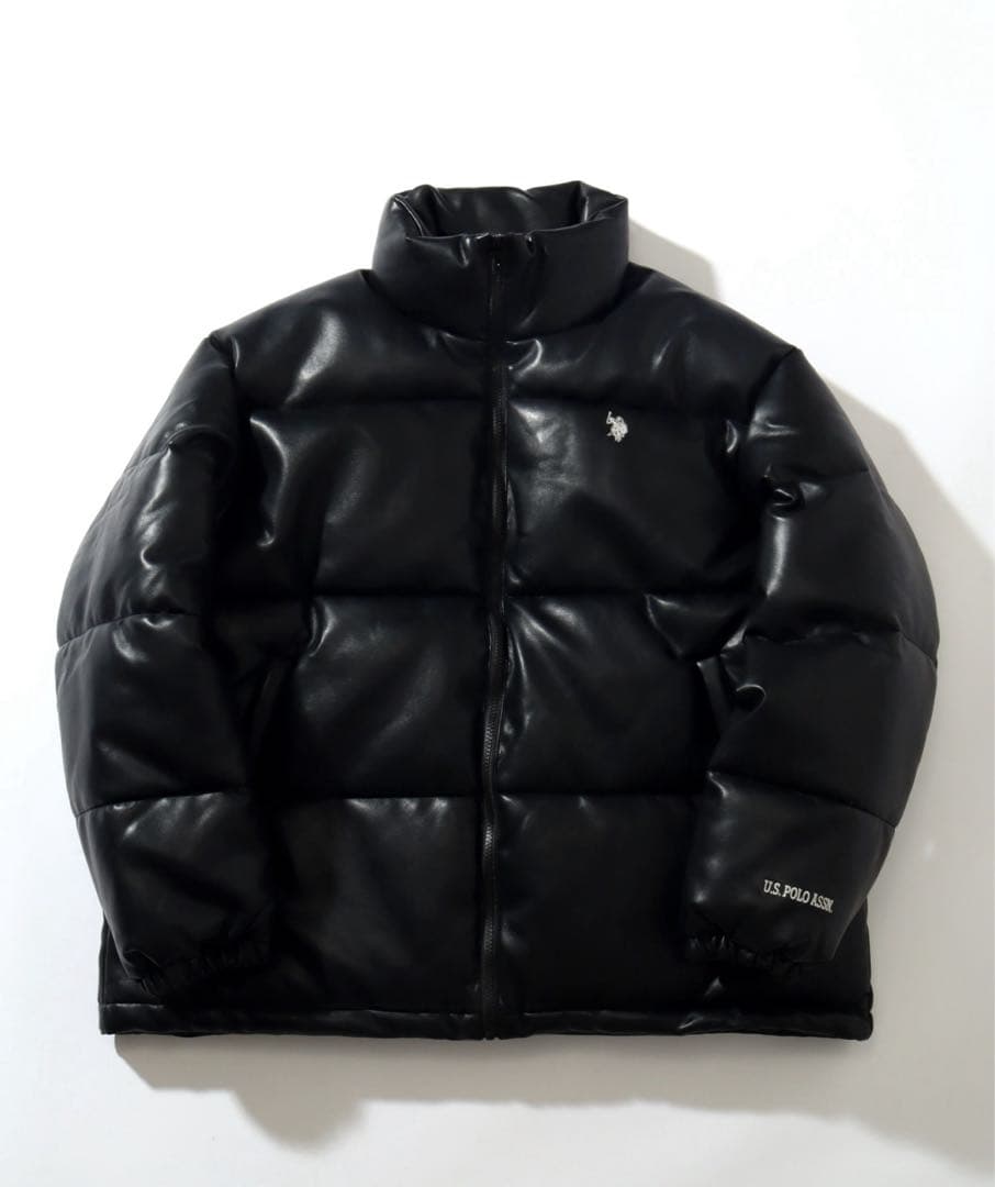 U.S. POLO ASSN. ポロ フェイクレザー ダウン ジャケット