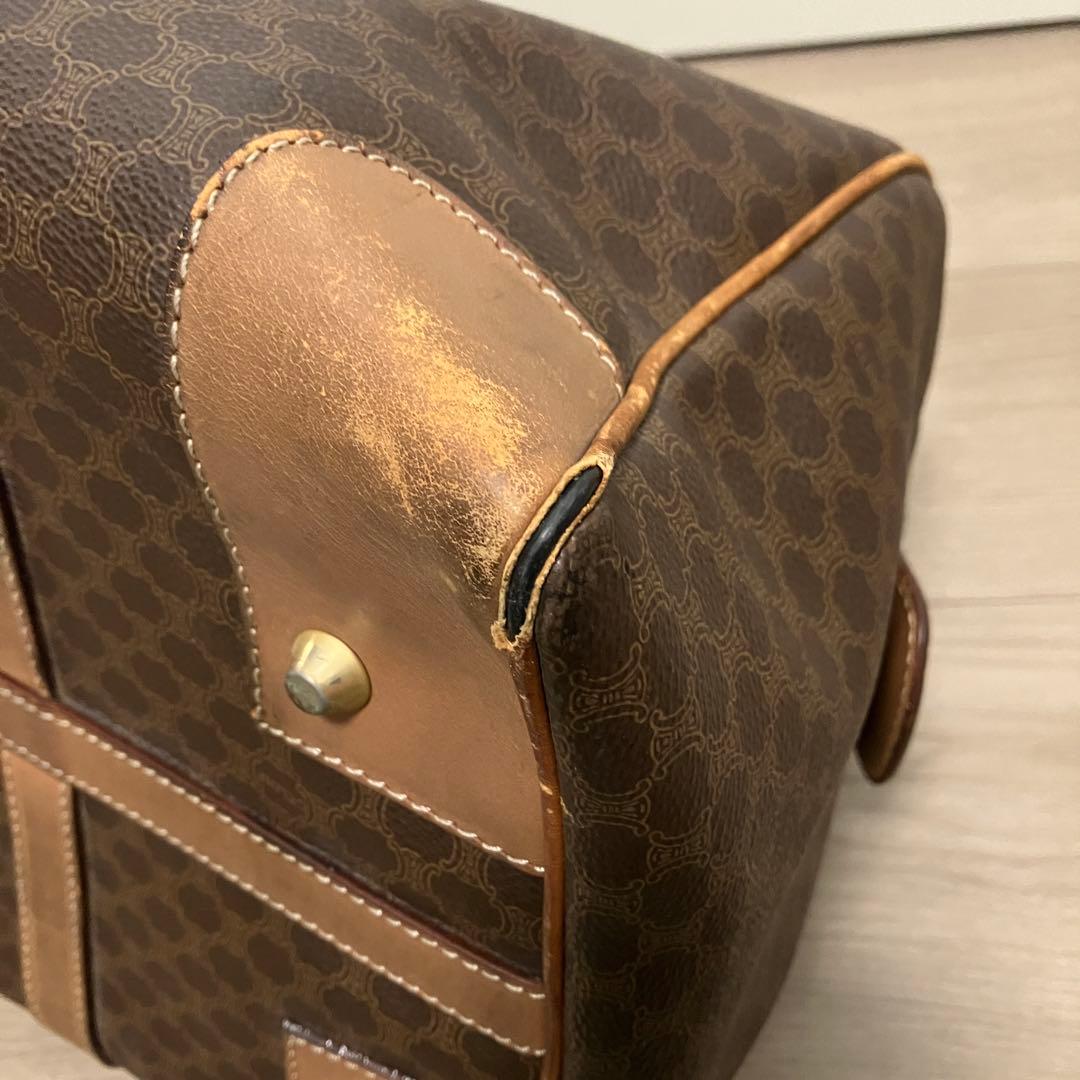 【値下げ・ヴィンテージ】セリーヌ マカダム柄 ボストンバッグ 大容量