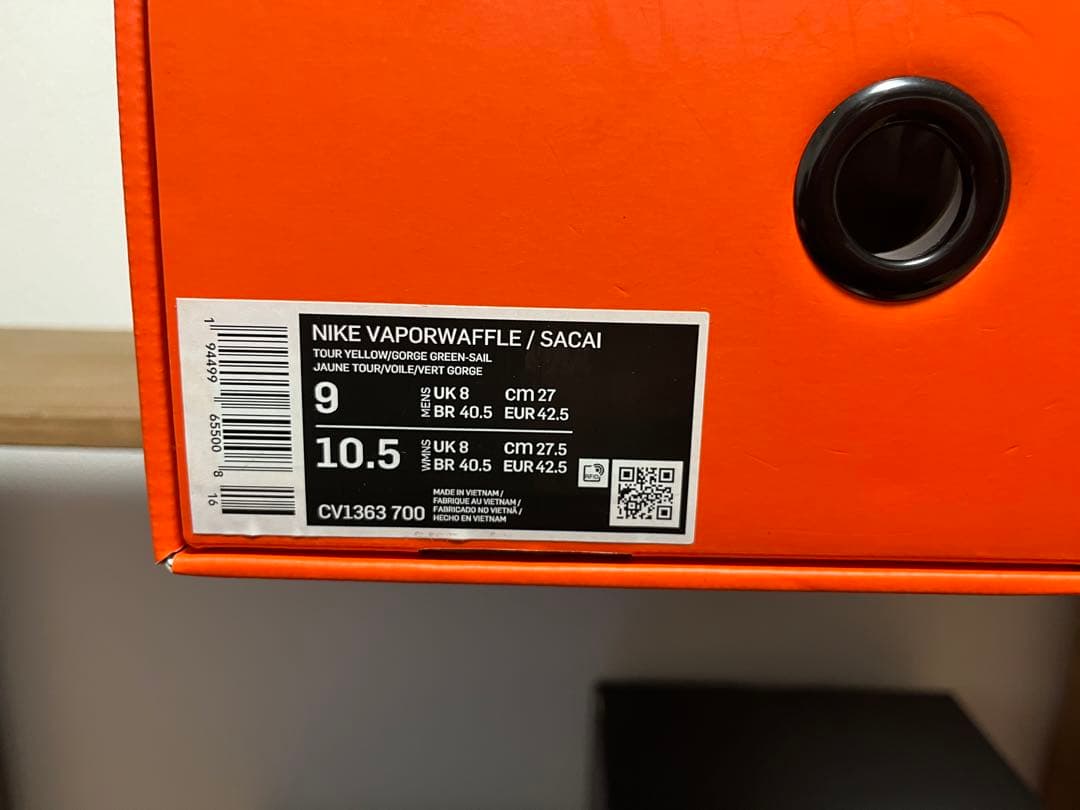 【美品】sacai Nike VaporWaffle 27cm