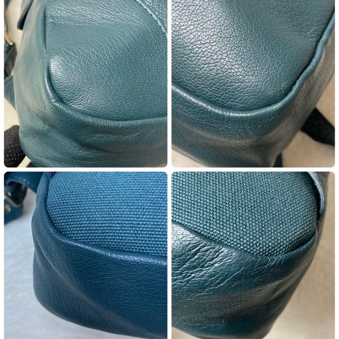 未使用級✨ダコタ ファレル シボ 山羊革 レザー A4可 ロゴ型押し リュック