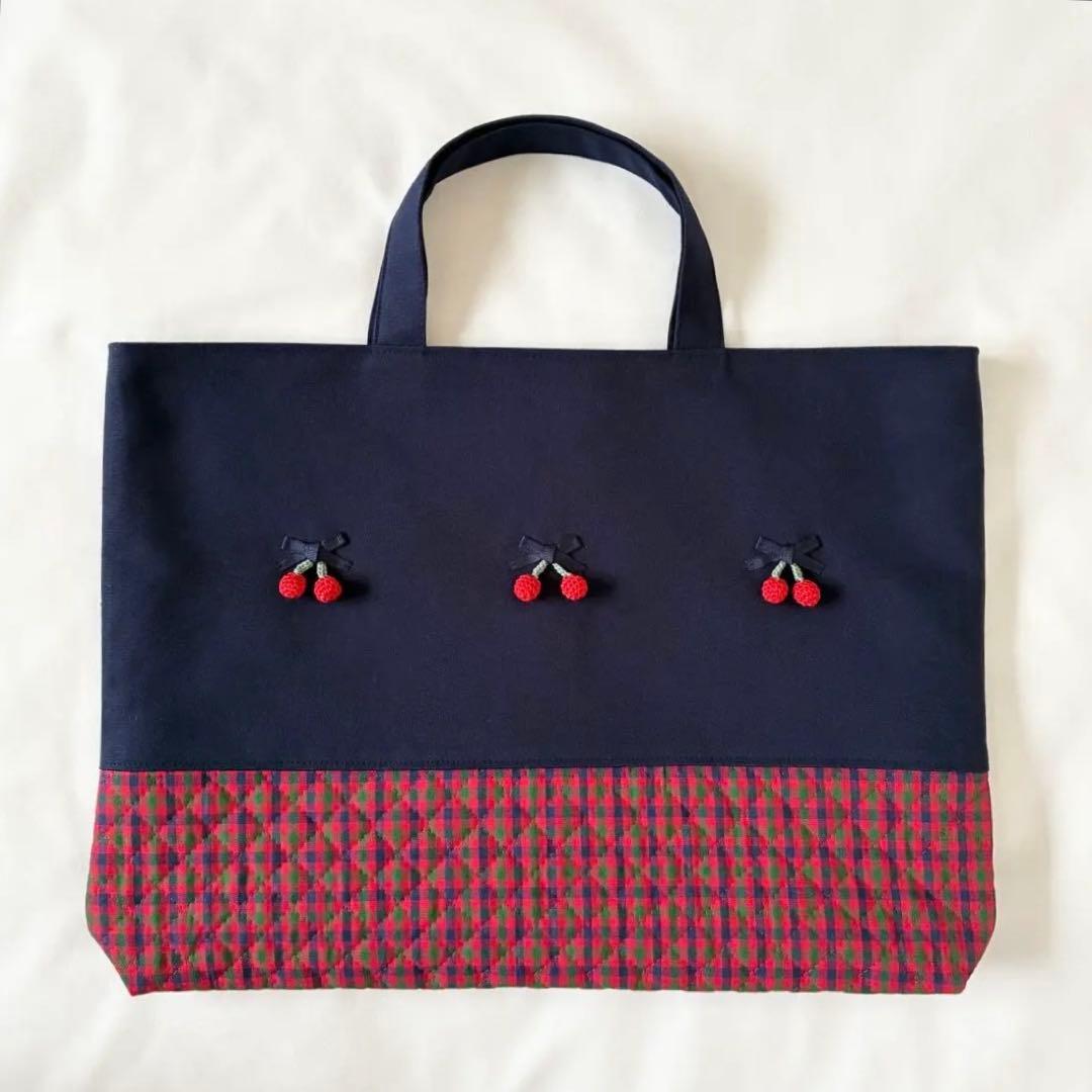 ねこまま　ファミリア風　レッスンバッグ　上履き入れ　体操着入れ　【1/3】