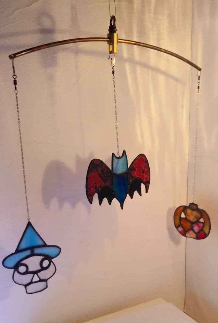 ステンドグラス　ハロウィンモチーフのモビール(各種)
