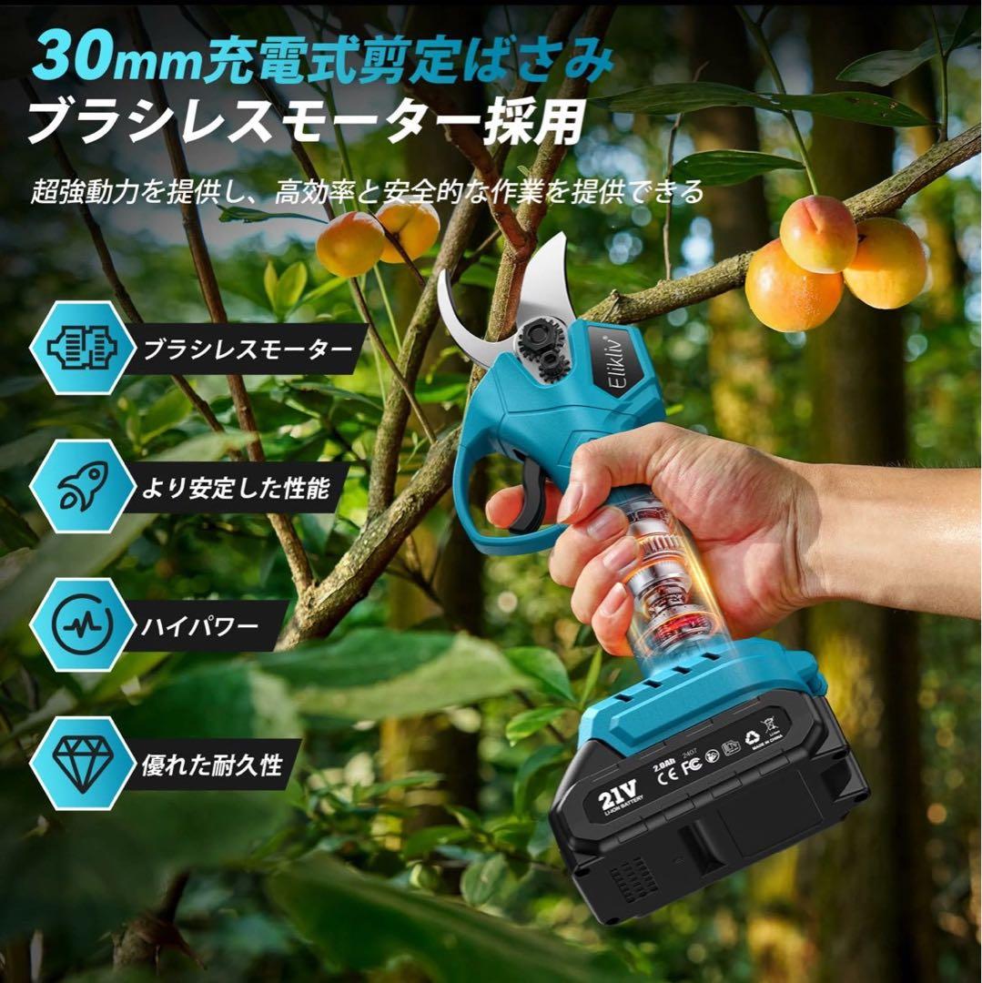 1台5役✨ 多機能　ポールヘッジトリマー　充電式　バッテリー2個　高枝切ばさみ