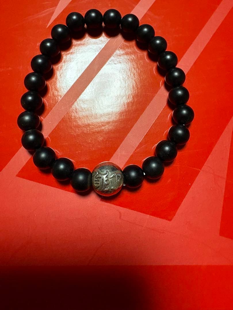 クロムハーツ オニキス8mm マットブラックコーラルビーズブレスレット