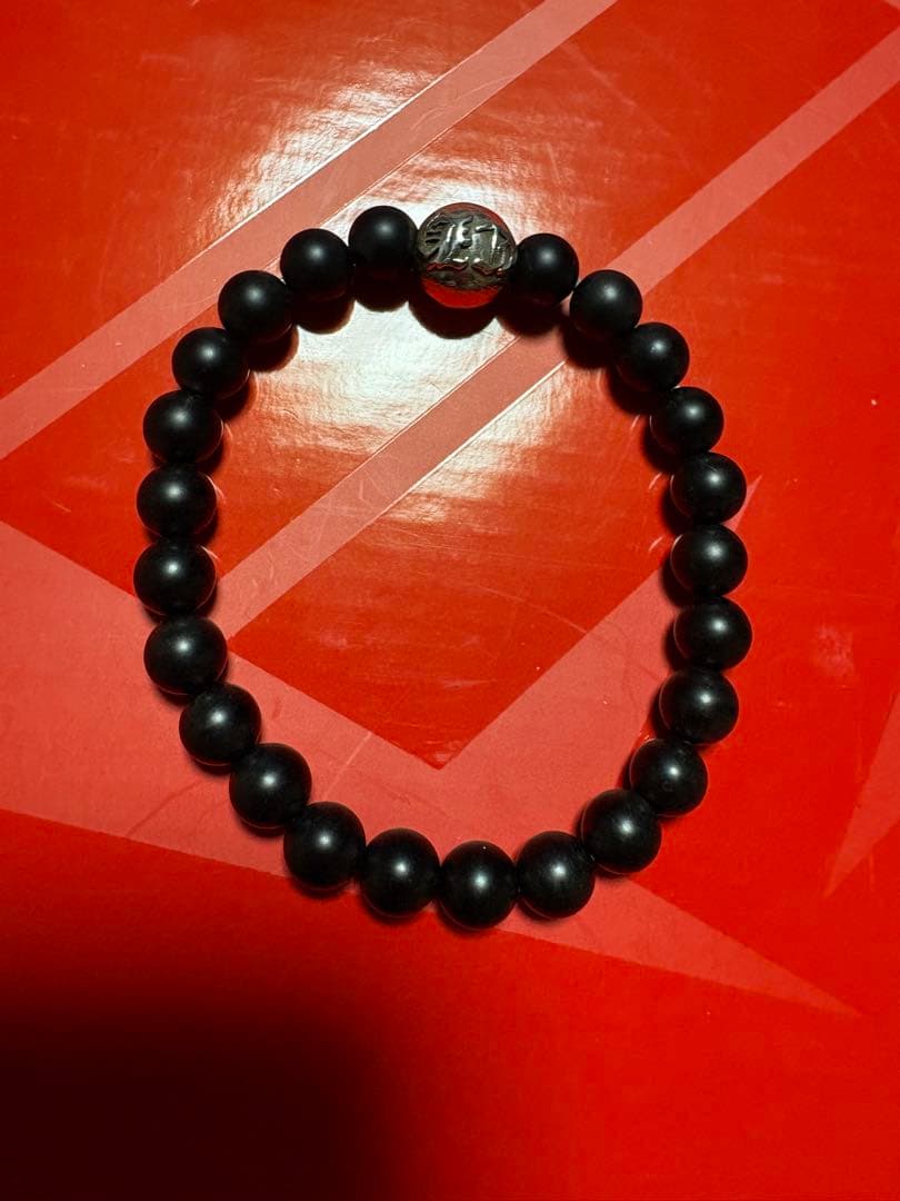 クロムハーツ オニキス8mm マットブラックコーラルビーズブレスレット