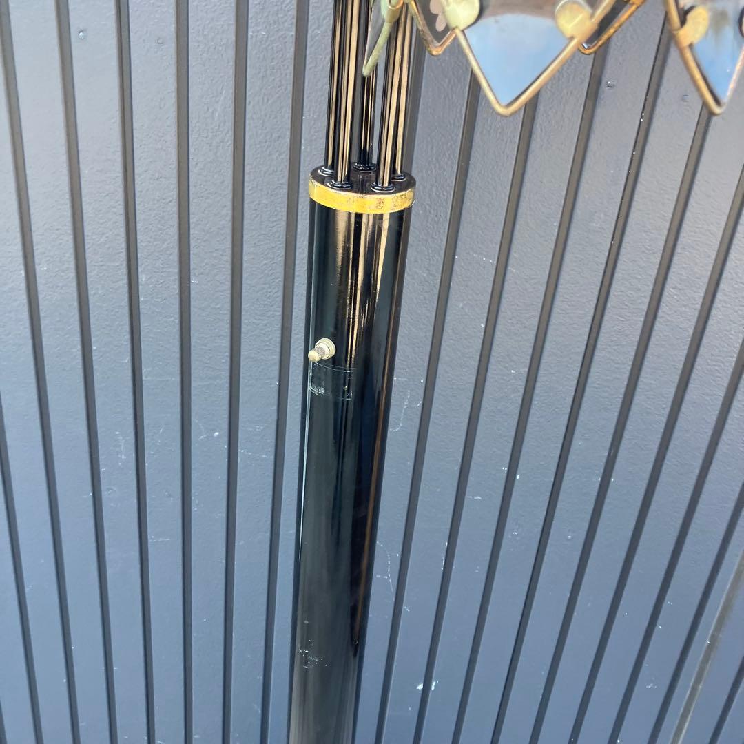 アンティーク ロータスモチーフ アイアンフレーム 5灯フロアライト スタンド