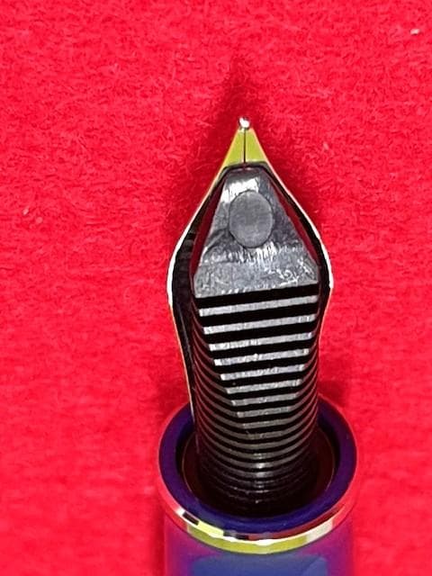 極美品 ペリカン M815 スーベレーン メタルストライプブルー EF 万年筆