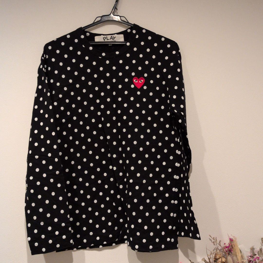 PLAY COMME des GARCONS ドット柄 長袖カットソー L