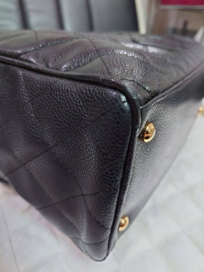 美品　シャネル　キャビアスキン　マトラッセボストンバック　9番台!!