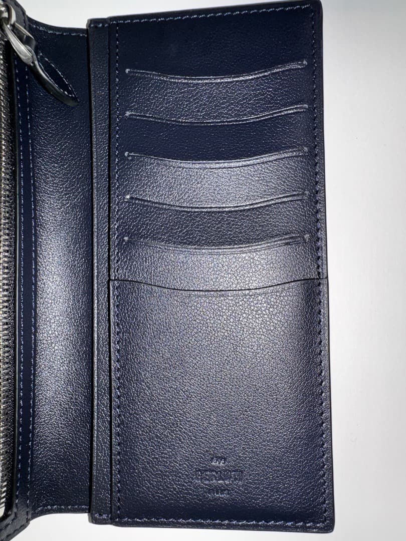 ベルルッティ　ロングウォレット　インディゴデニム