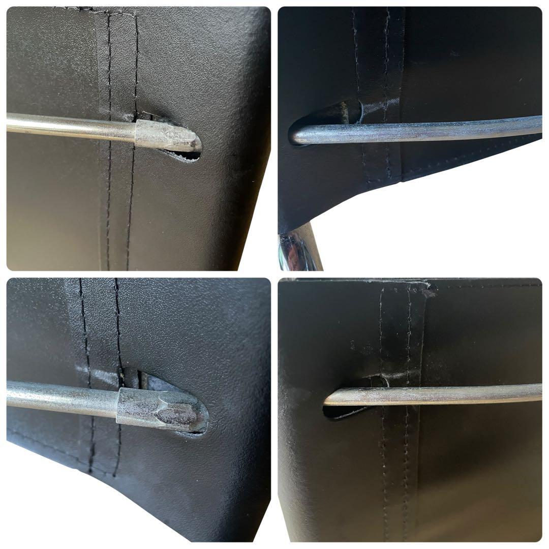 マルトスタム カンティレバーチェア ブラック 本革 椅子 ダイニング イタリア製