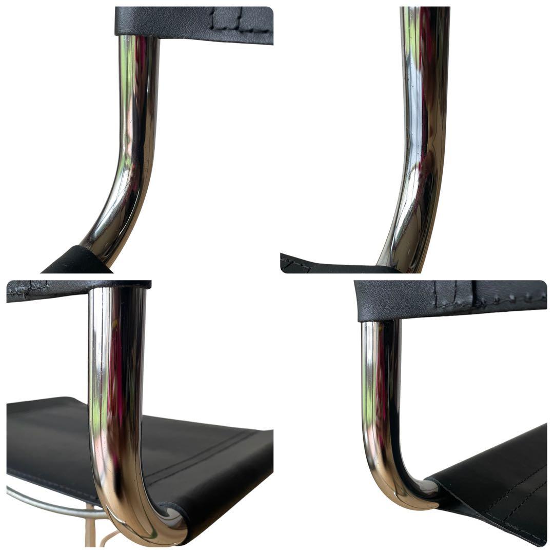 マルトスタム カンティレバーチェア ブラック 本革 椅子 ダイニング イタリア製