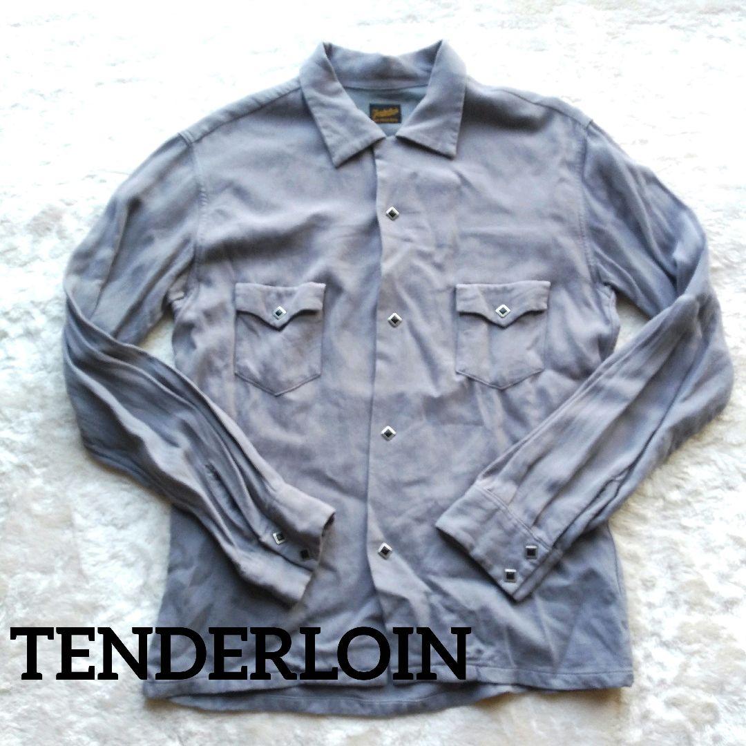 テンダーロイン　ウエスタンシャツ　レーヨン　sizeXS表記　グレー　SM相当