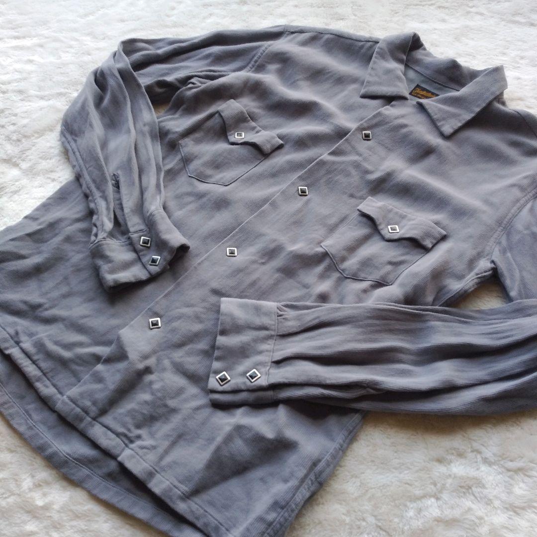 テンダーロイン　ウエスタンシャツ　レーヨン　sizeXS表記　グレー　SM相当