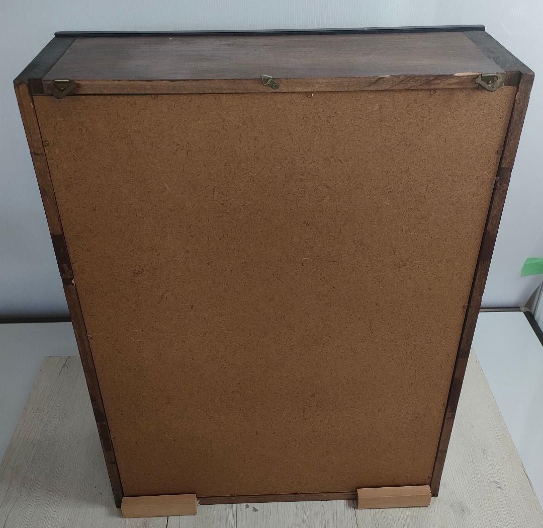 ミラーバック　木製　コレクションケース　ガラス扉