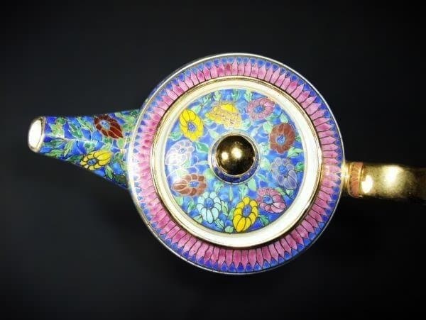 ベンジャロン焼 タイ王室御用達 金彩 花柄ティーセット