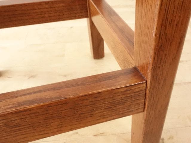 北海道手作り家具　ナラ材　スツール　座面一枚板　勇峰工芸（新）