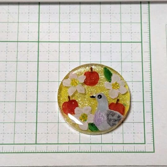 よしぞー様　2.24 鳩っぽ　レジンヘアゴム　リンゴ