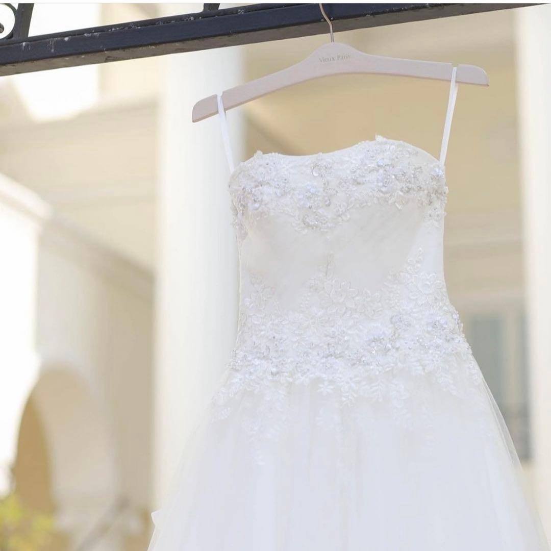 【Vieux Paris/ヴュ・パリ】ウェディングドレス　ヴェール付き