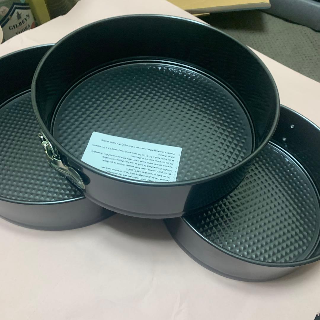 スプリングロック式 ケーキ型 3個セット 23cm 26cm 27cm