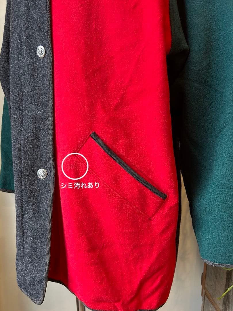 希少　USA製Wooolrich クレイジーパターン ウールフゥーディー