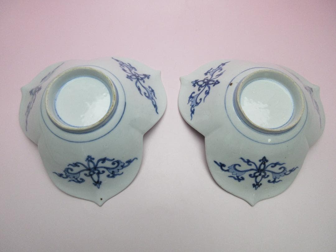 大聖寺伊万里 柿右衛門写し 色絵 龍紋 花形 中鉢 向付 5客 70916