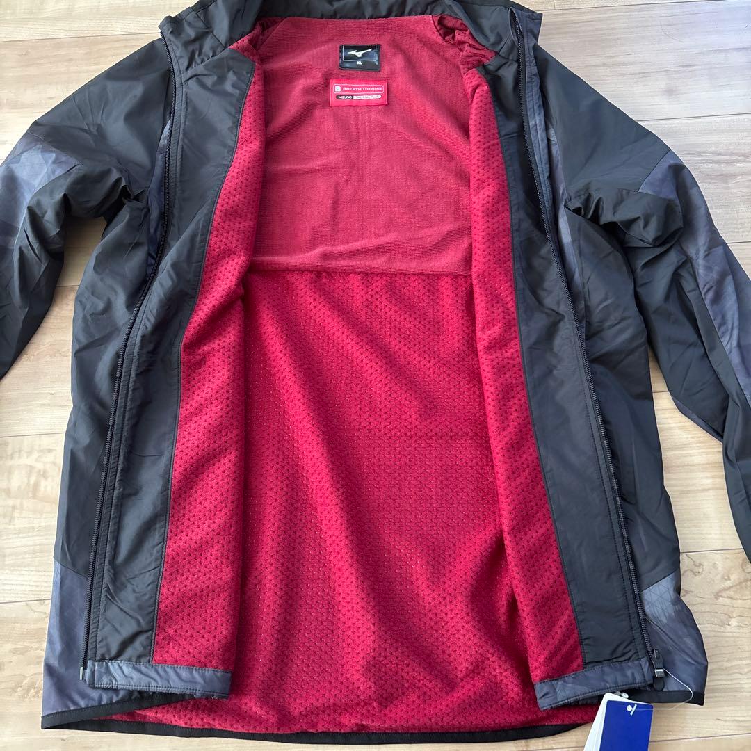 新品　ミズノ　メンズ　ブレスサーモ　軽量　あったか　ブラック　黒　スポーツ　XL