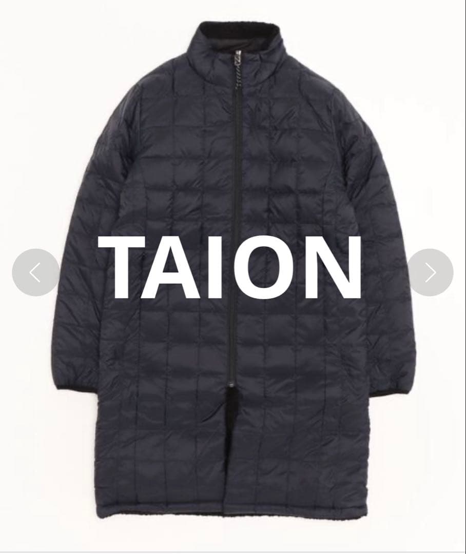 【新品】TAION　ダウンボアリバーシブルコート ロング XL