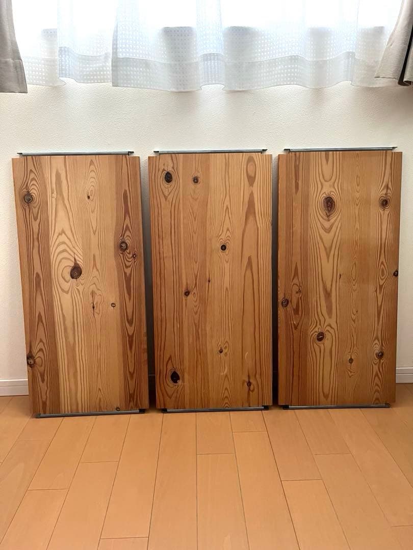 無印良品　パイン材ユニットシェルフ　ユニット棚　ラック　棚板3枚　旧型　廃盤品