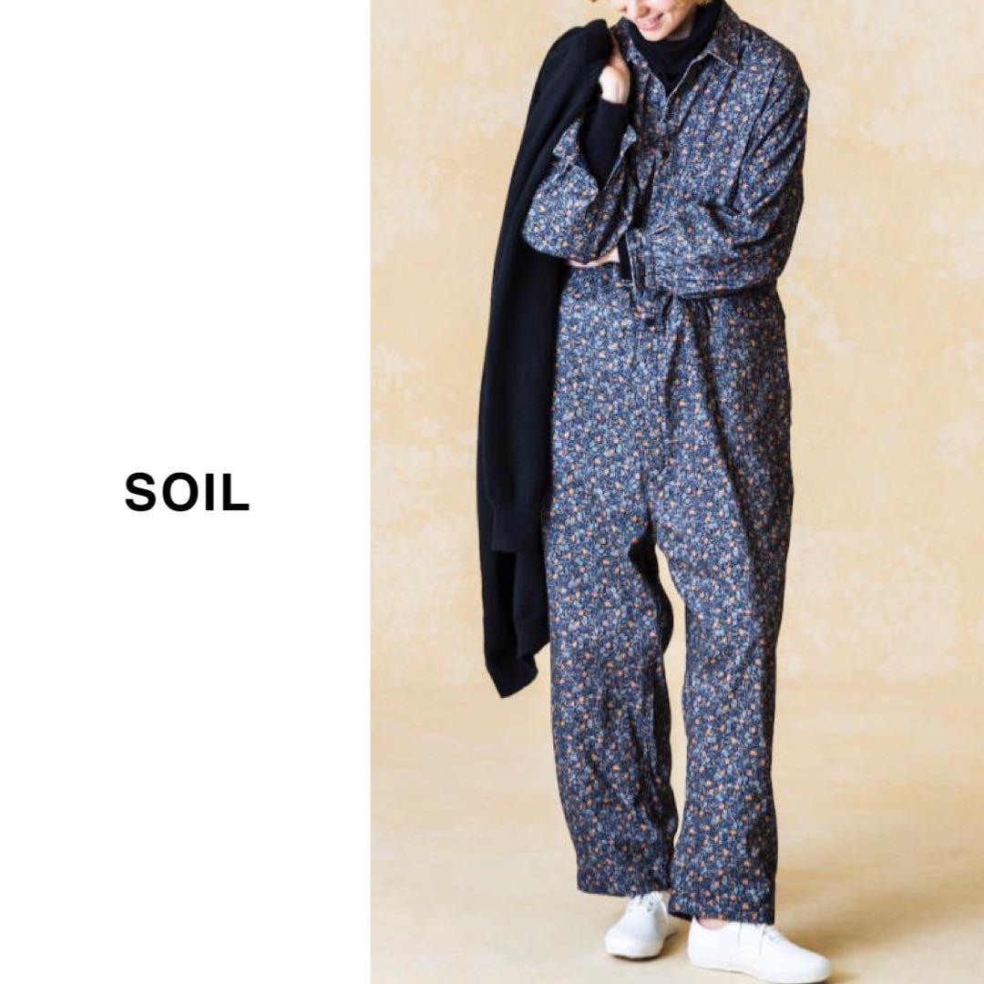 SOIL（ソイル）| コーデュロイ小花柄オーバーオール