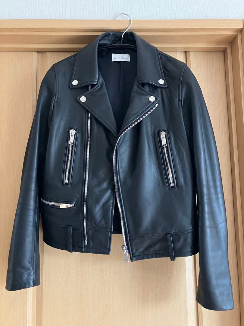 アッパーハイツ　レザージャケット　ラムレザー　羊革　ダブルライダースジャケット