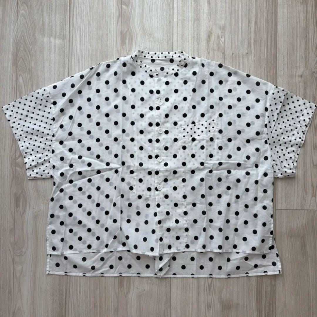 【極美品】Y's 25SS コットンローンドットプリントボックスブラウス 現行品