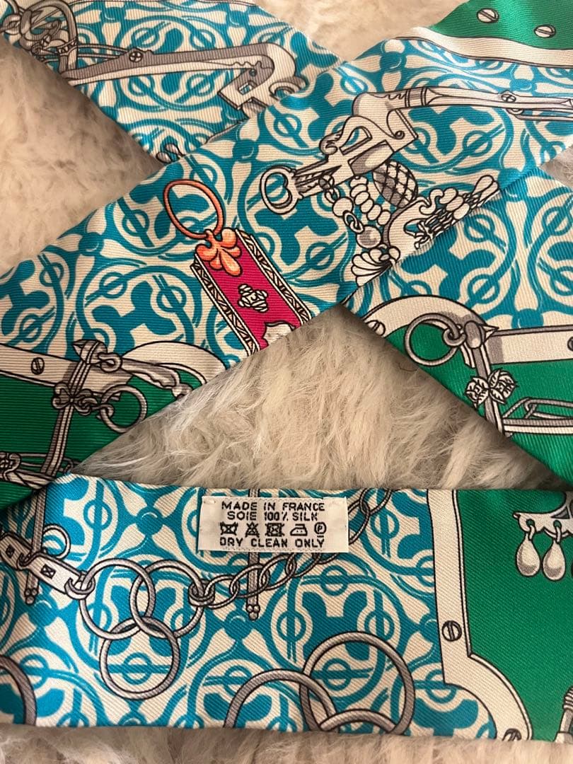 【極美品】エルメス ツイリー モール・エ・グルメット・リミックス グリーン