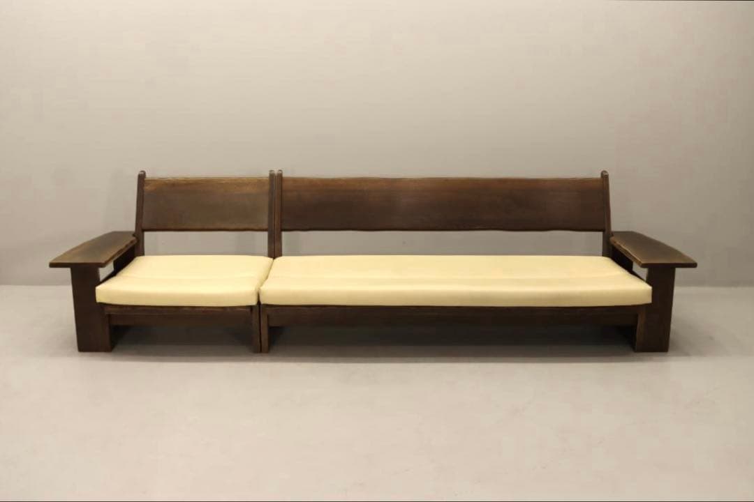 4人掛けソファ イバタインテリア セパレート 木製 ３人掛け 日本製 合皮